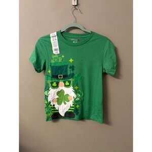 Celebrate It Youth Gnome St Patricks Day Green T Shirt XS TP